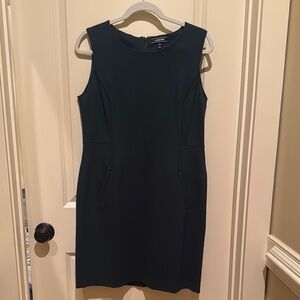 Lands' End Green Sheath Dress Sleeveless
